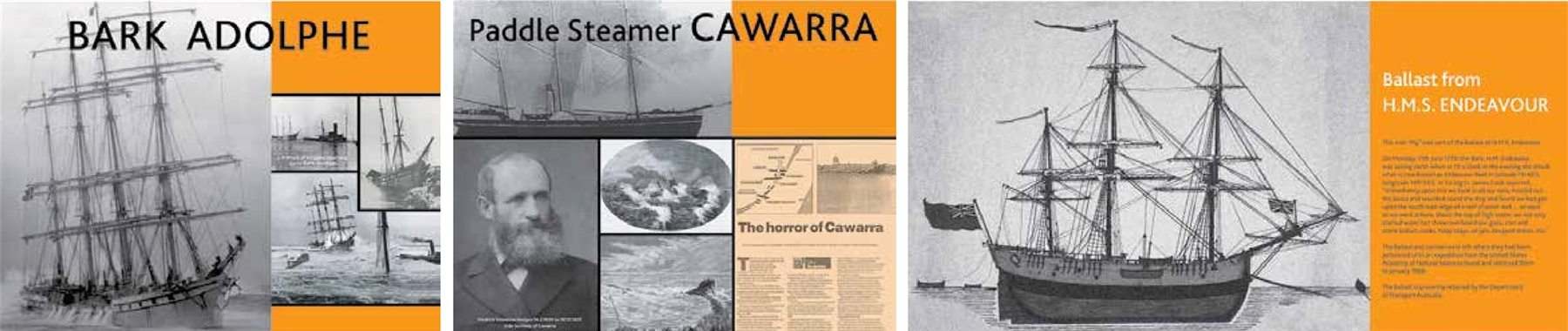 Interpretive signage panels for the Newcastle Maritime Museum
